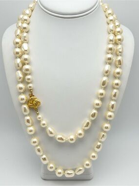 Talbots Long Strand Faux Pearl Necklace 50”